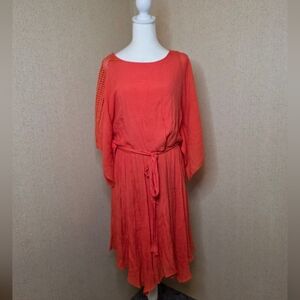 ALYX Women's Bohemian Asymmetrical Dolman Sleeve Knee Length Dress Size 14